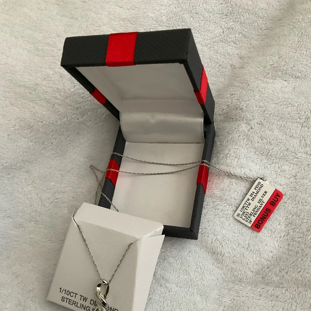 NWT 1/10CT TW DIAMOND STERLING  SILVER - Picture 7 of 10